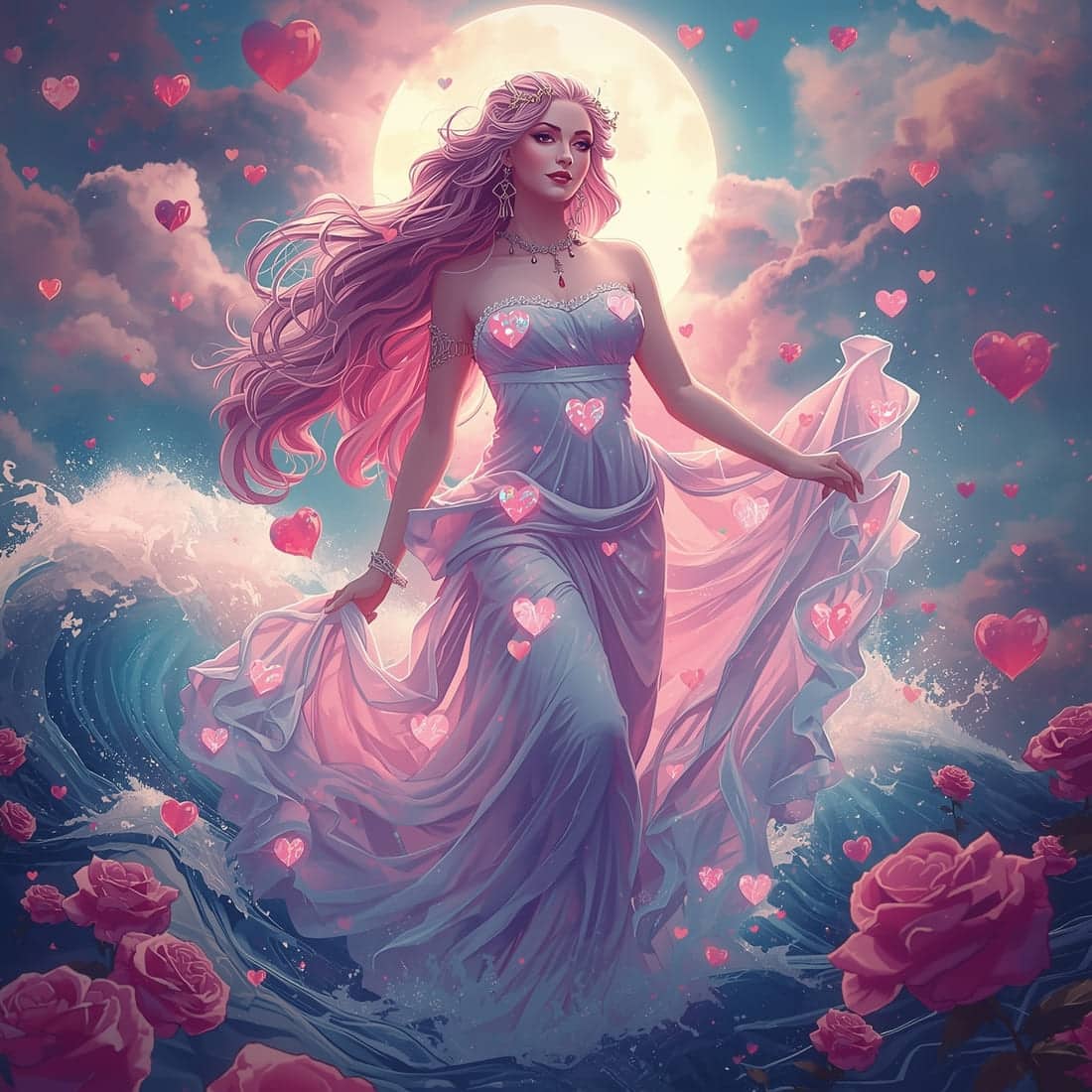 Afrodite deusa amor IA moderna