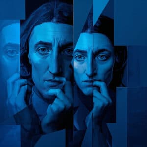 Picasso azul melancólico arte digital cubista