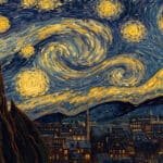Van Gogh amarelo emocional pintura digital