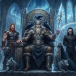 Odin, Thor e Loki, os principais deuses da mitologia nórdica, em Asgard