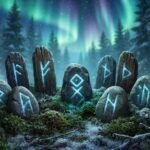 Runas do alfabeto Futhark, símbolo sagrado da mitologia nórdica