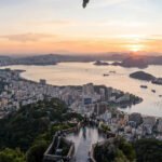 Vista panorâmica do Rio de Janeiro a partir do mirante do Corcovado