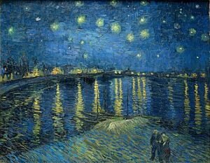 Noite estrelada sobre Ródono. Van Gogh.
